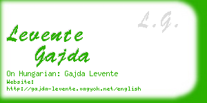 levente gajda business card